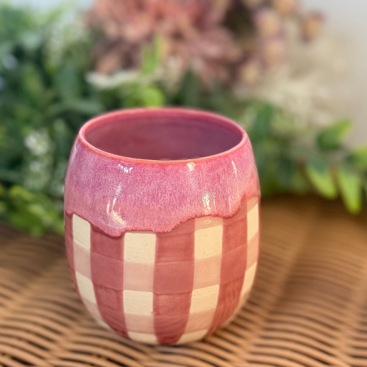 Gingham Cosy Tumbler