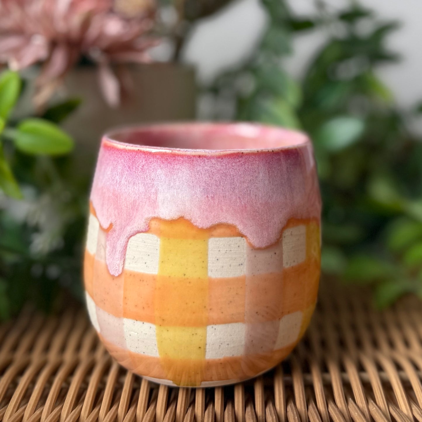 Gingham Cosy Tumbler