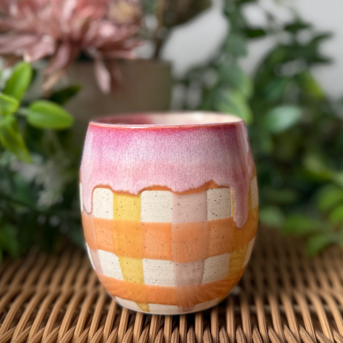 Gingham Cosy Tumbler