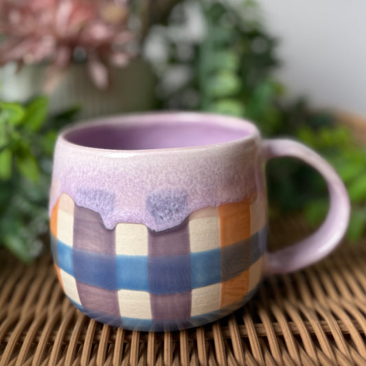Evening Horizon Gingham Cosy Mug