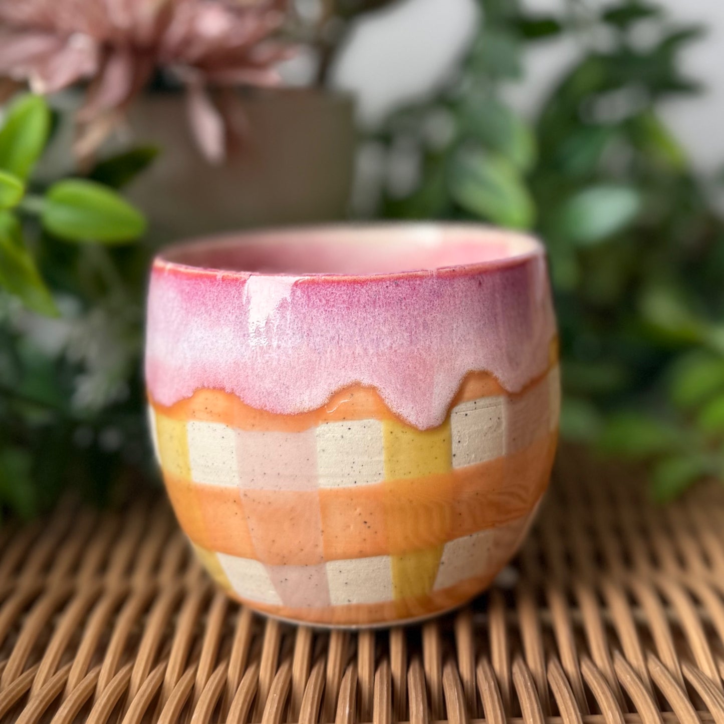 Gingham Cosy Tumbler